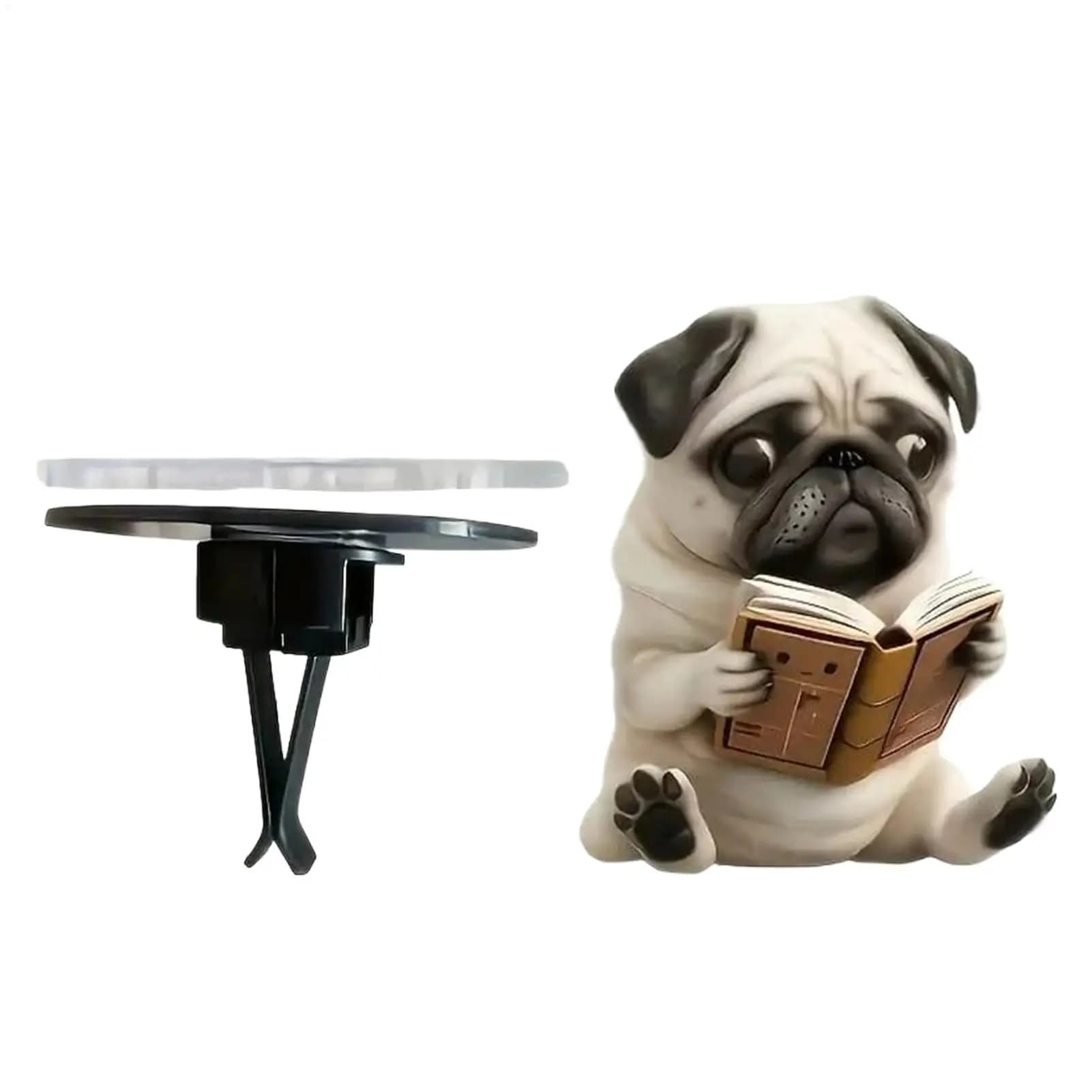 Deodoranti per autoveicoli Pug Diffusore di profumo per auto Clip di sfiato Accessori per veicoli Decorazioni carine Eliminatore di odori di lunga durata per