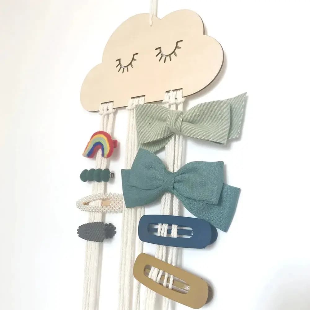 EW Solid Wood Clouds Model Jewelry Hairpin Bow Storage Tool wind chimes room decor room decor aesthetic pink room decor wiccan decor room decoration