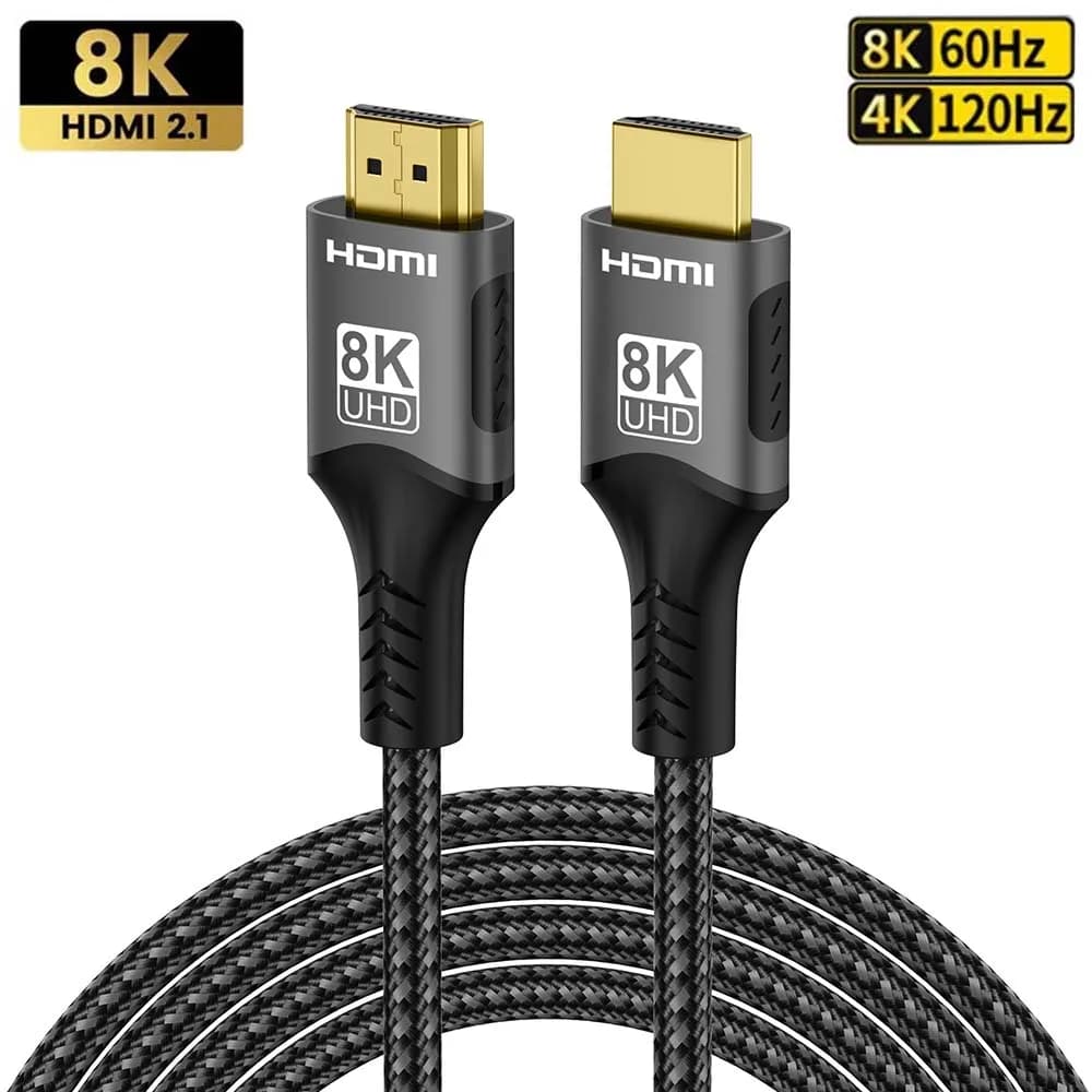 Cavo 2.1 compatibile HDMI 8K 8K a 60Hz 48Gbps ARC HDCP HDR ad altissima velocità per cavo video RTX PC portatile Proiettore TV HD 4K a 120Hz