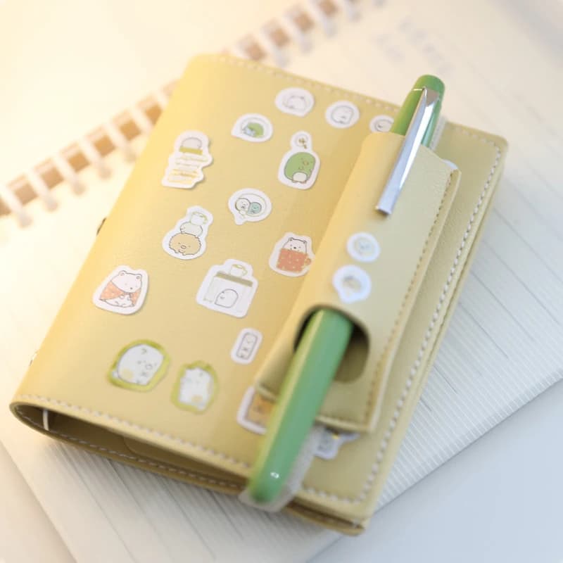 Quaderni M5 con raccoglitore a 5 anelli in morbida pelle con inserto a penna, manuali in PU a colori carini a contrasto, 80 fogli, pagine, studenti, studenti, pianificatori di studio