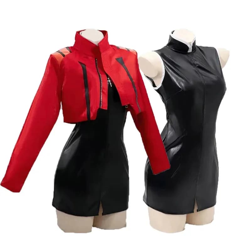 Katsuragi Misato Costume Cappotto Rosso Abito Anime Cosplay Festa di Carnevale Comic Con Costumi di Halloween