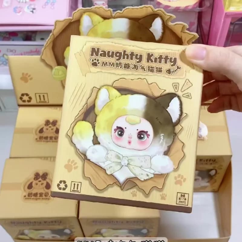 New Genuine Milk Candy Mm Naughty Meow Series Blind Box Cute Doll Backpack Pendant Desktop Ornament Collection Birthday Gifts