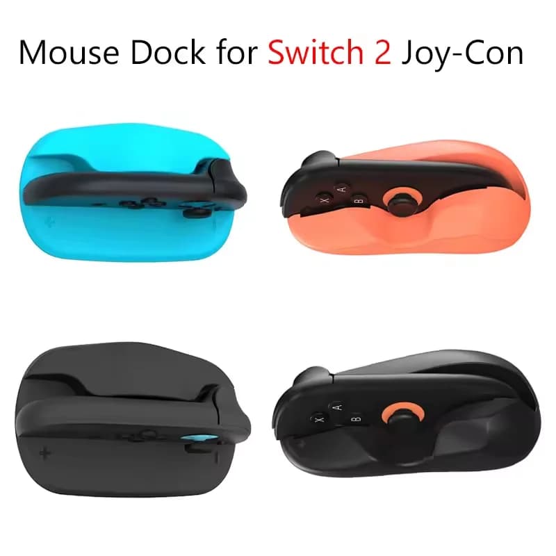Mouse controller da gioco 2PC Mini mouse ergonomici portatili Custodia con staffa per controller sinistra + destra per Nintendo Switch 2 Joy-Con