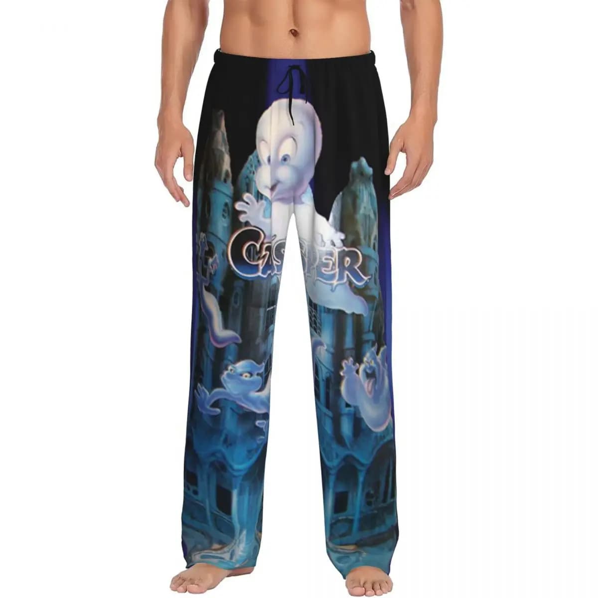 Pantaloni da pigiama personalizzati The Friendly Ghost Casper Pantaloni da notte da uomo con tasche