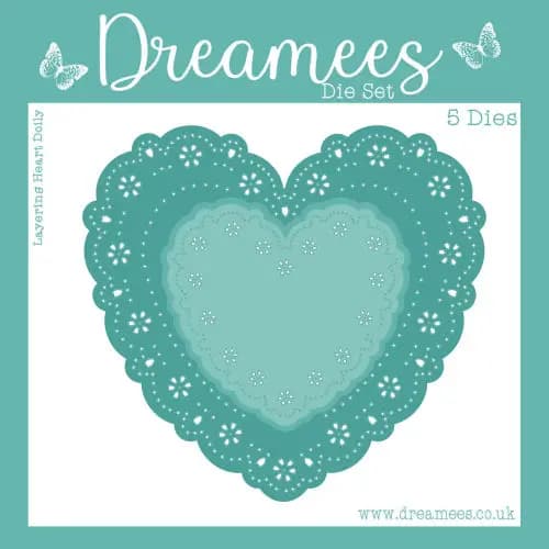 Dreamees Layering Heart Doily Die Set Delightful Dots Metal Cutting Dies Stamp for DIY Scrapbooking Diary Handmade May 2026 New