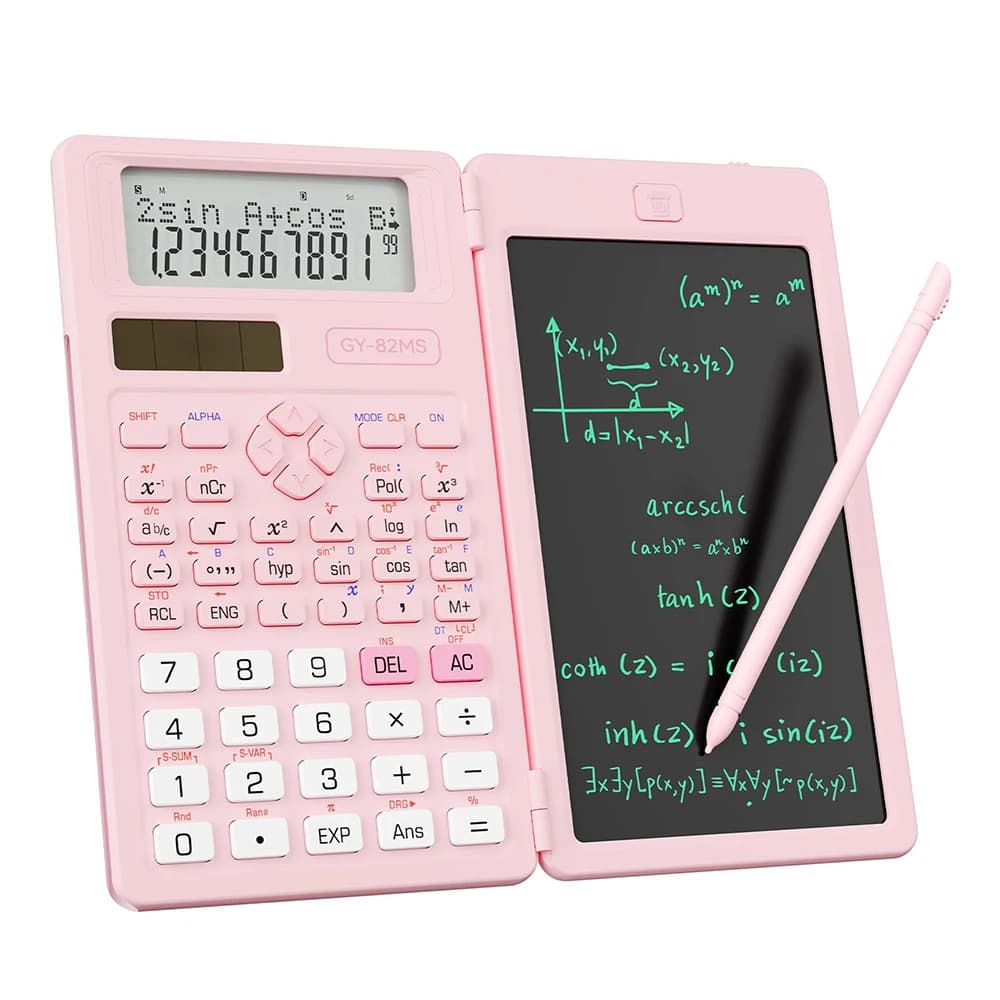 Calcolatrice scientifica pieghevole 2 in 1 e tablet da scrittura da 6 pollici Display LCD con funzione 82MS 240 per insegnanti di studenti di uffici universitari