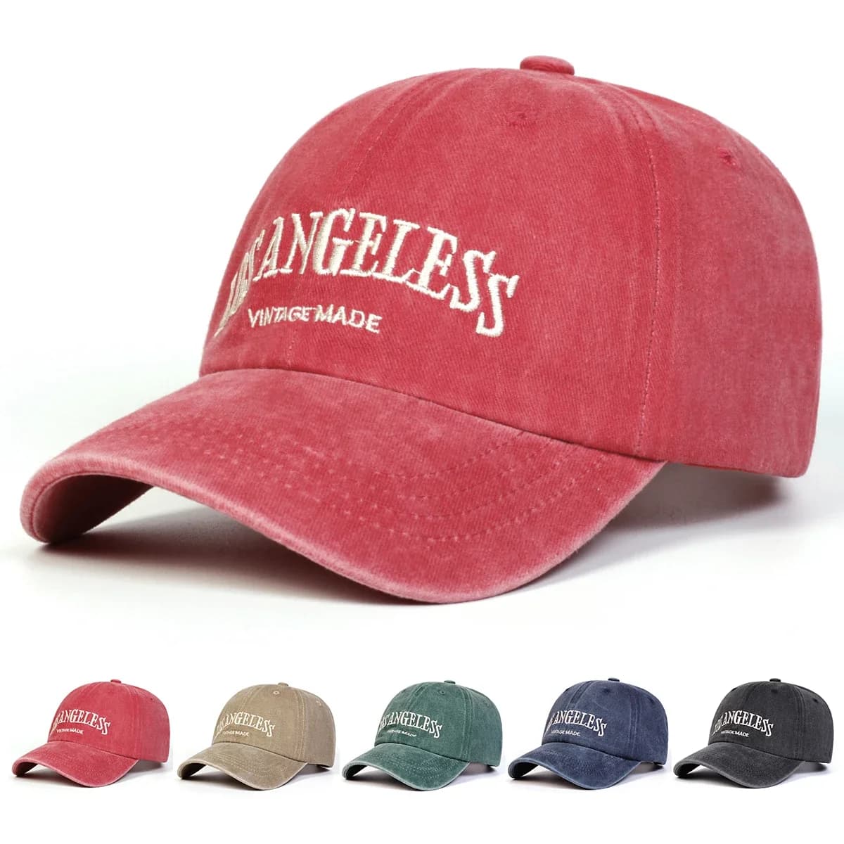 Unisex LOS ANGELES Baseball Hats with Embroidery, Adjustable, for Spring and Autumn, Casual, Solar Protection