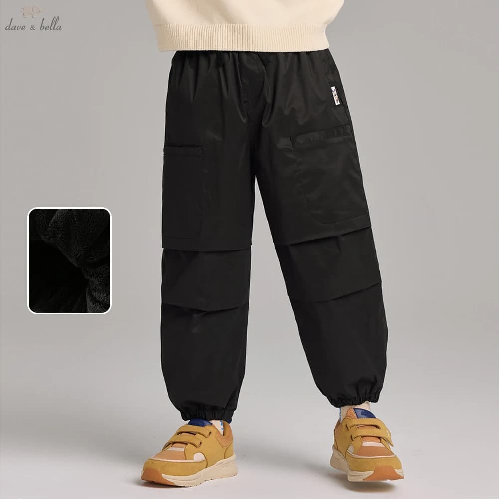 Dave Bella Pantaloni cargo jeans per bambini Autunno inverno Velluto Addensare Ragazzi Cowboy Pantaloni dritti Pantaloni caldi casual DK4254652