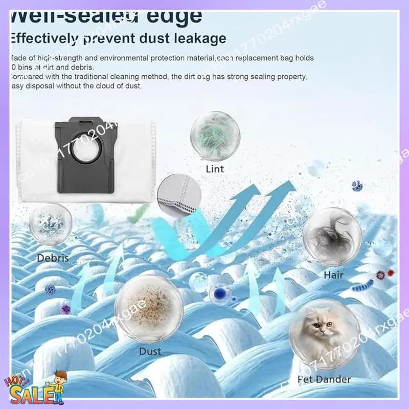 A16Z 29PCS Accessories Kit For Dreame D10 Plus Gen 2/RLD32GD Vacuum Cleaner Parts Main Side Brush Filter Dust Bag Mop Cloth