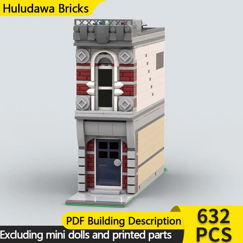 City Street View Model MOC Building Bricks Town Residential House Modular Technology Children Holiday Gifts Assemble Toys Suit