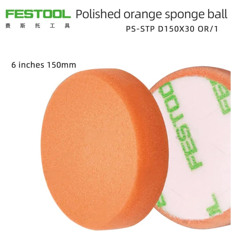 FESTOOL 6-Pollici 150MM Palla di Spugna Auto Ceretta Lucidatura Disco Vernice Bellezza Luminoso Ruota di Lucidatura per Dettagli Auto