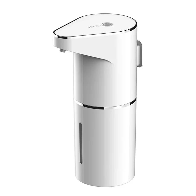 Dispenser di Sapone Automatico Senza Contatto con Sensore, Schiumogeno Multilivello, Ricaricabile USB-C, Montaggio a Parete Verticale per Bagno