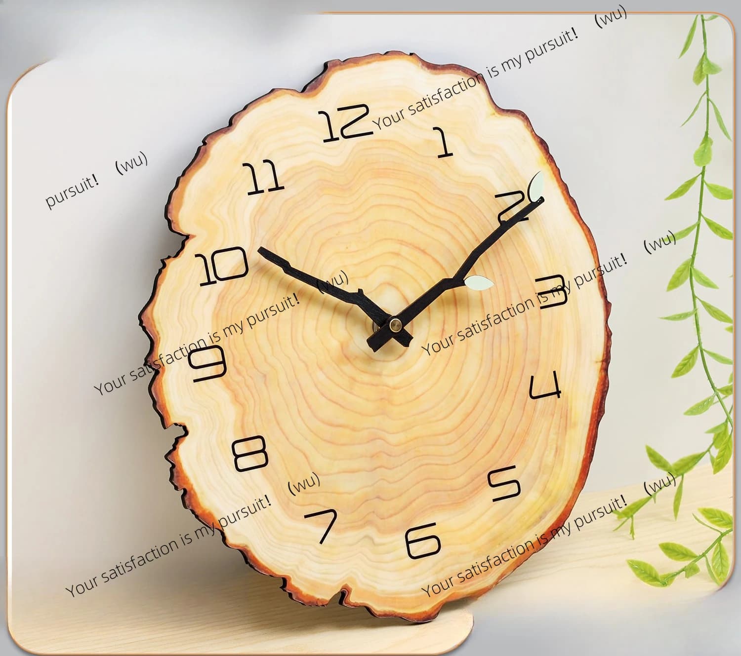 Orologio da parete personalizzato e creativo a forma di anello in MDF, lancette silenziose con luce luminosa.