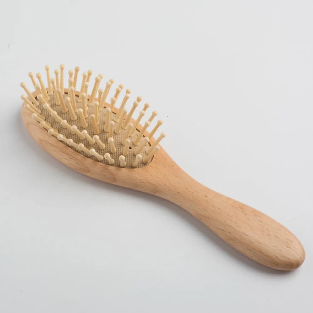 3Pcs Hair Brush and Wood Comb Set Infant Bathing Tool Soft Scalp Massage Hair Cleaning Baby Shower Brush