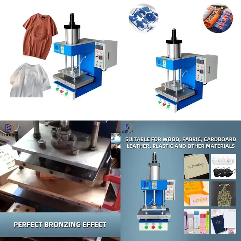 BW Semi-Automatic Multi-Voltage Motor Embossing Machine for Jeans/T-shirts/Sweatshirts/Jumpsuits-LOGO Trademark Embossing
