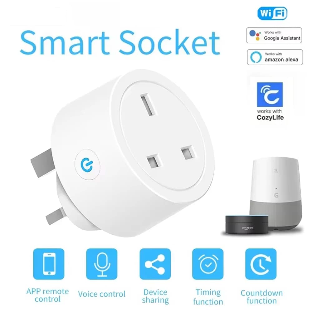 WIFI socket Wireless control socket USA Timing function 10A APP Remote control Smart appliances Works with Alexa Google Home