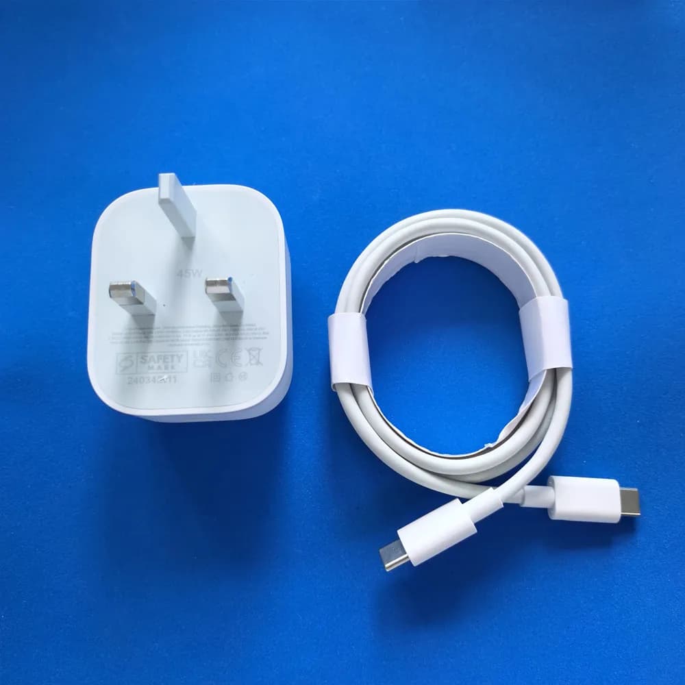 Caricatore PD da 45W per Google UK/EU/US, adattatore di alimentazione a ricarica rapida, cavo USB C a Type C per Pixel 11 10 9 Pro Fold XL 8 7 Pro