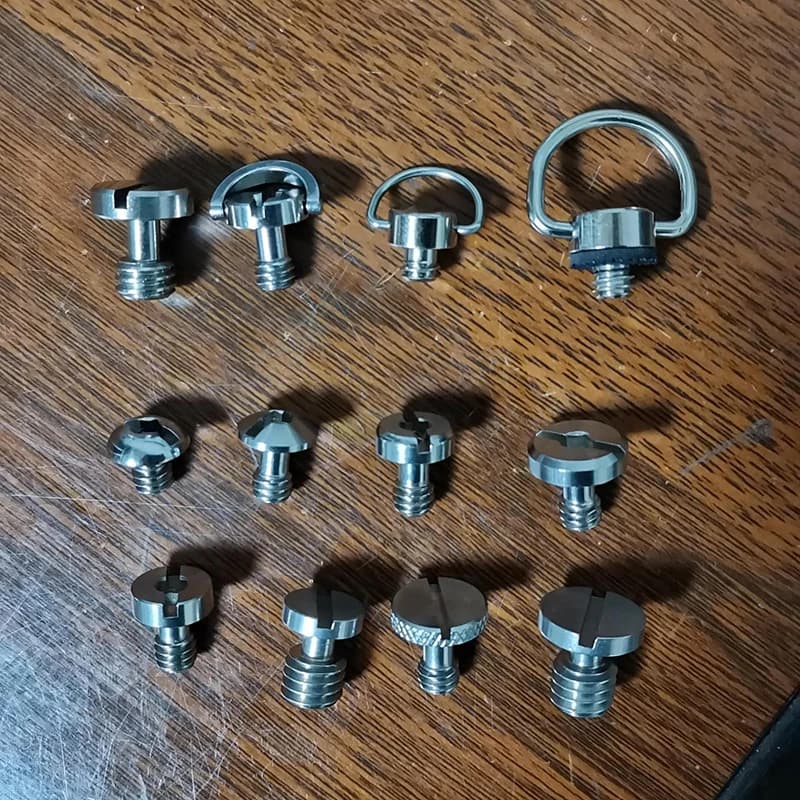 Vite di montaggio per fotocamera con anello a D da 1/4 di pollice Vite adattatore per piastra a sgancio rapido per treppiede monopiede con testa a sfera Dslr Fotografia fotografica fissa