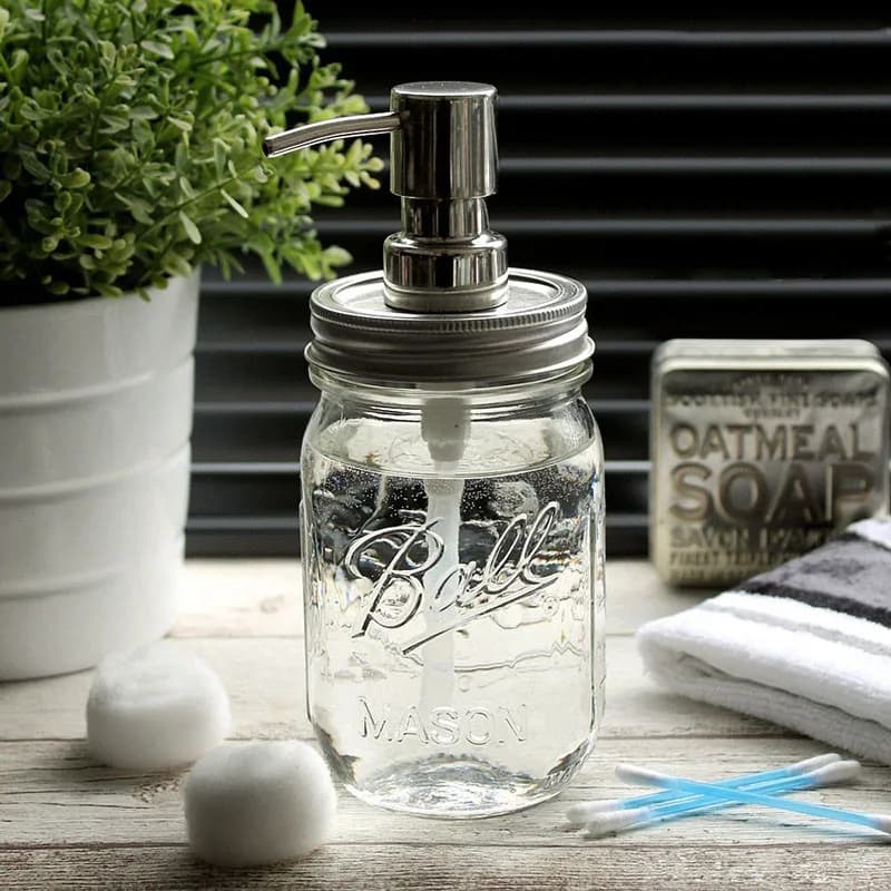 Dispenser di sapone da cucina in vetro leggero di lusso, shampoo, gel doccia, bottiglia di erogazione, portasciugamani, accessori per il bagno