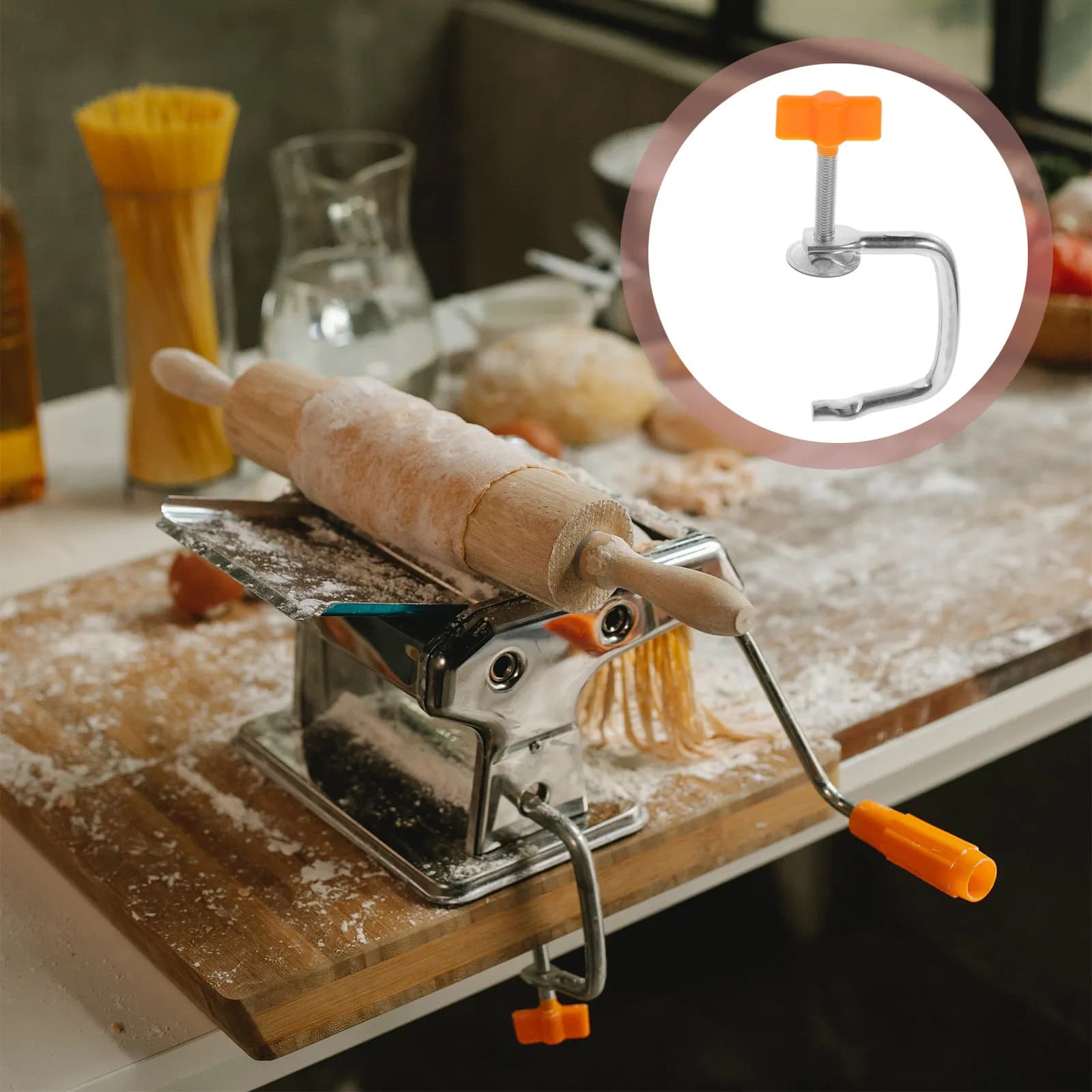 Morsetto di Ricambio Universale per Macchina per Pasta, Clip in Metallo Resistente per Accessori di Macchine Manuali per Pasta