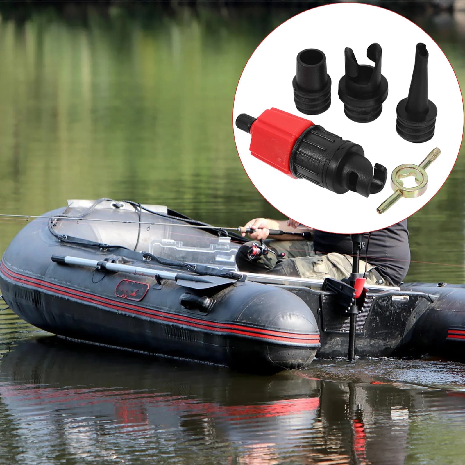 1Pcs Nylon Alloy Rubber Tire Inflator Splice Head Conversion Adapter for Car Kayak Bike Electric Air Compressor Pump Portable