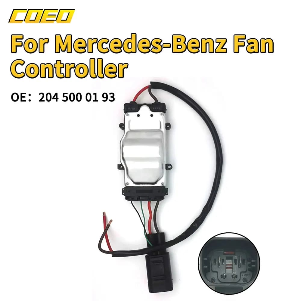 204 500 01 93 For Mercedes 08-18GLK350 C300 Engine Radiator Cooling Fan Control Module