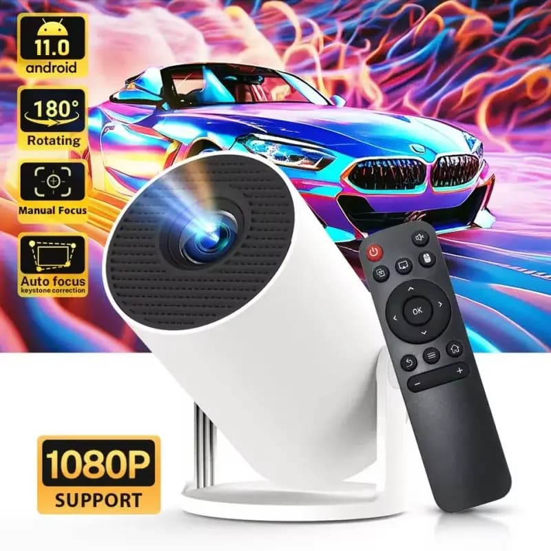 1pc Proiettore portatile 1080P HY300 270 Angolo regolabile Telefono Laptop TV Box Altoparlante compatibile HDMI USB
