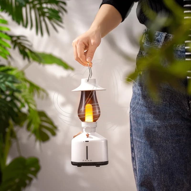 Lanterna da Campeggio con Altoparlante, Luce Notturna Atmosferica USB Bluetooth per Scrivania
