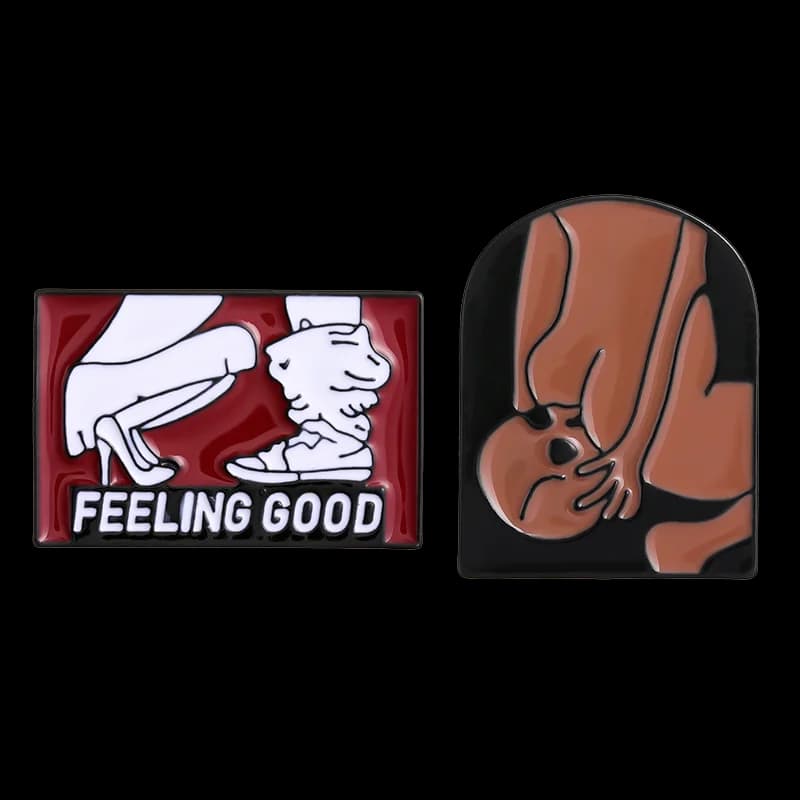 Feeling Good Brooch Enamel Pin Badge Backpack Hat Custom Women Kids Punk Metal Lapel Clothes Jewelry Gift Accessories Wholesale