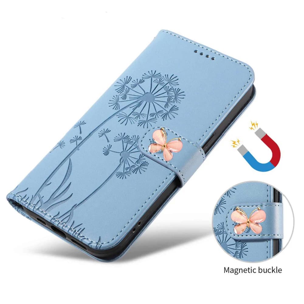 Custodia a libro con cinturino da polso per Xiaomi Poco C71 C65 M6 Pro M5S M4 M3 X5 X6 X4 GT X3 NFC, in pelle con clip a farfalla e portacarte a 3 scomparti