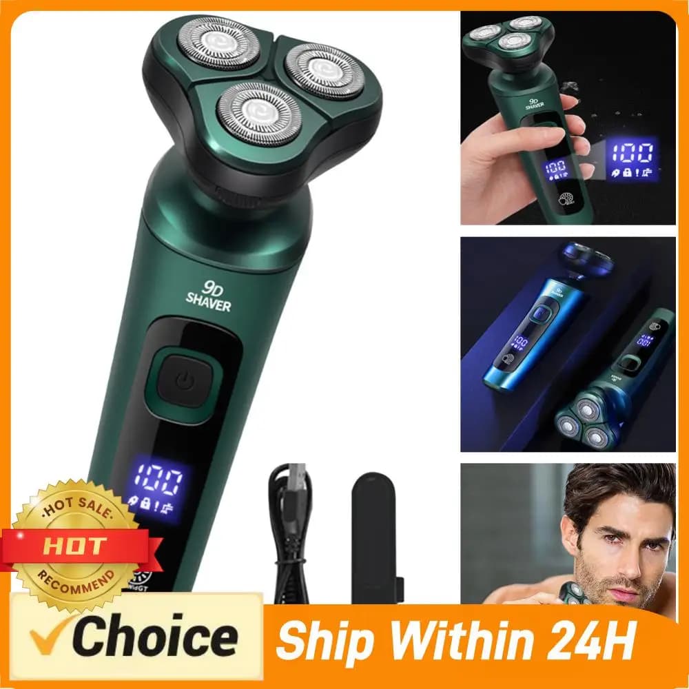 Electric Travel Razor for Man, USB Rechargeable, Trimmer for Barba and Viso, Portable Razor