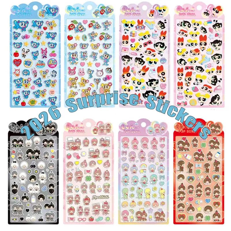 4/40 Pezzi Adesivi 3D per Bambine, Cartoni Animati Giapponesi, Decorazioni in Cristallo, Adesivi Decorativi per Quaderni, Telefoni, Giocattoli Fai-da-Te, Regalo