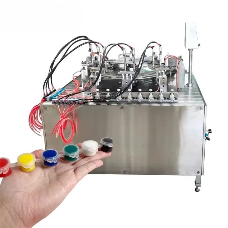 Multi-head Watercolor Paint Filler Machine 99% Accuracy Automatic Acrylic Paint Automatic Filling Machine With Code Printer
