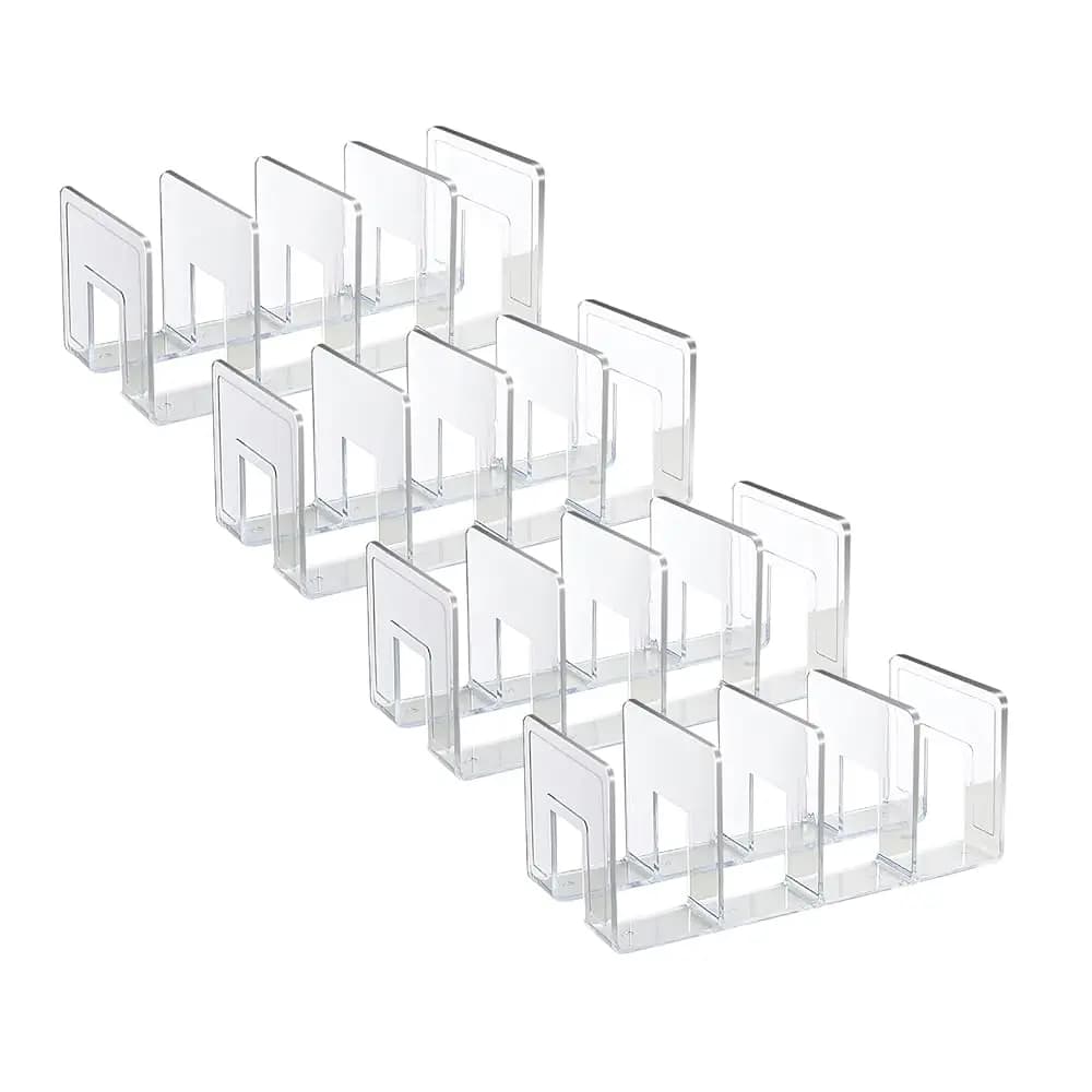 Organizzatore per Documenti in Acrilico Trasparente, Robusto Portadocumenti da Scrivania, Scaffale Porta Libri, Divisorio per Borse e Pochette, Porta Cartelle per Ufficio