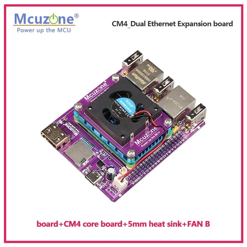 Dual Ethernet Raspberry Pi CM4, computing Edge 4G LTE, RTC, FAN, USB 2.0, Ethernet Gbps, RPI, Ubuntu, KALI