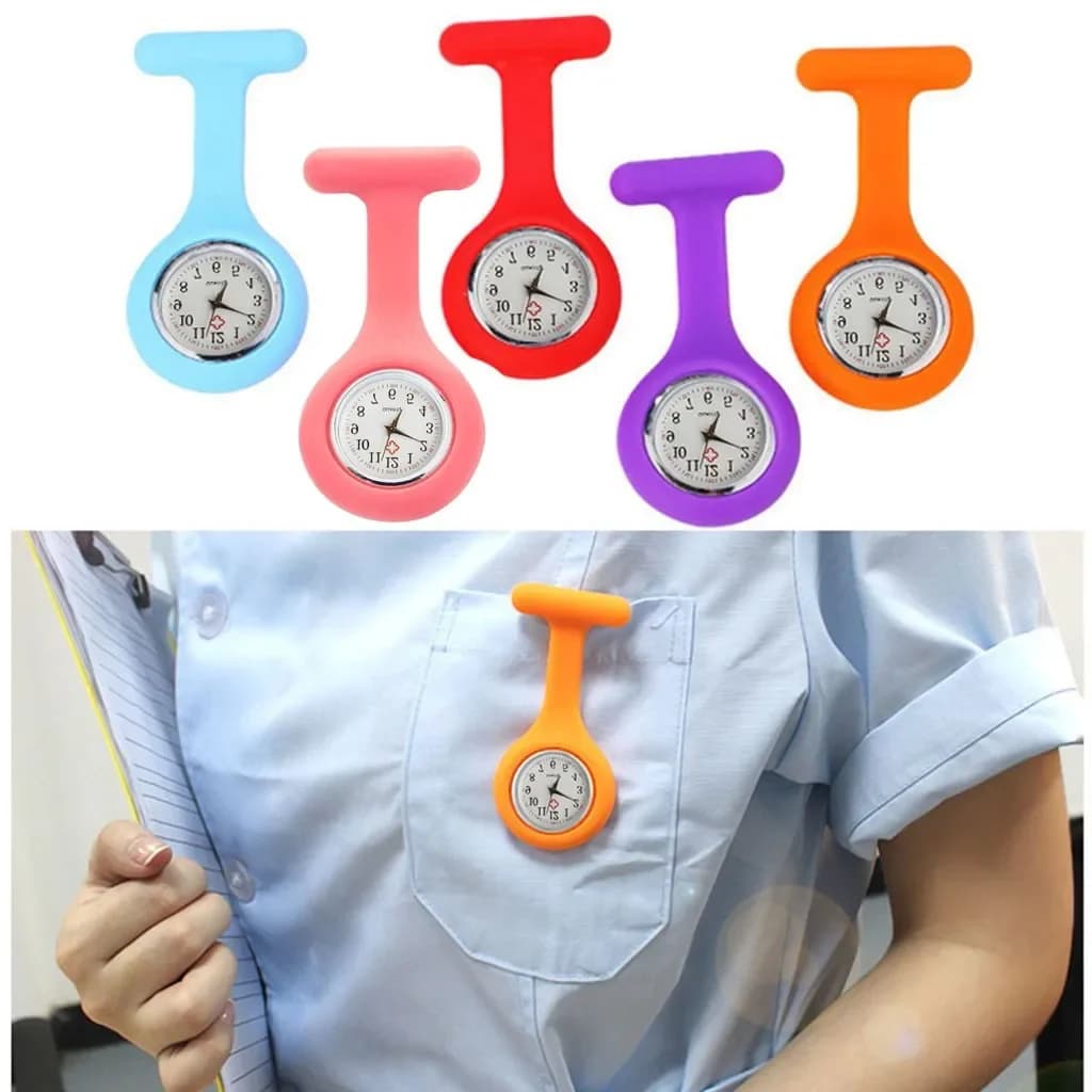 Orologio da tasca da donna con display digitale quadrante con clip orologio analogico Fob spilla da infermiera orologio da tasca elettrico orologi alla moda