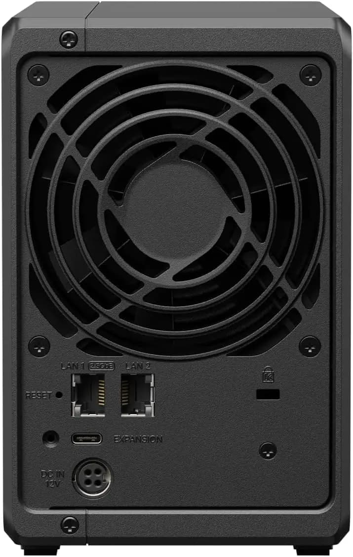 Server NAS DiskStation a Doppia Bay Senza Dischi per Camera da Letto, Archiviazione di Rete per Casa e Piccole Imprese, Sistema di Backup Dati e Condivisione File