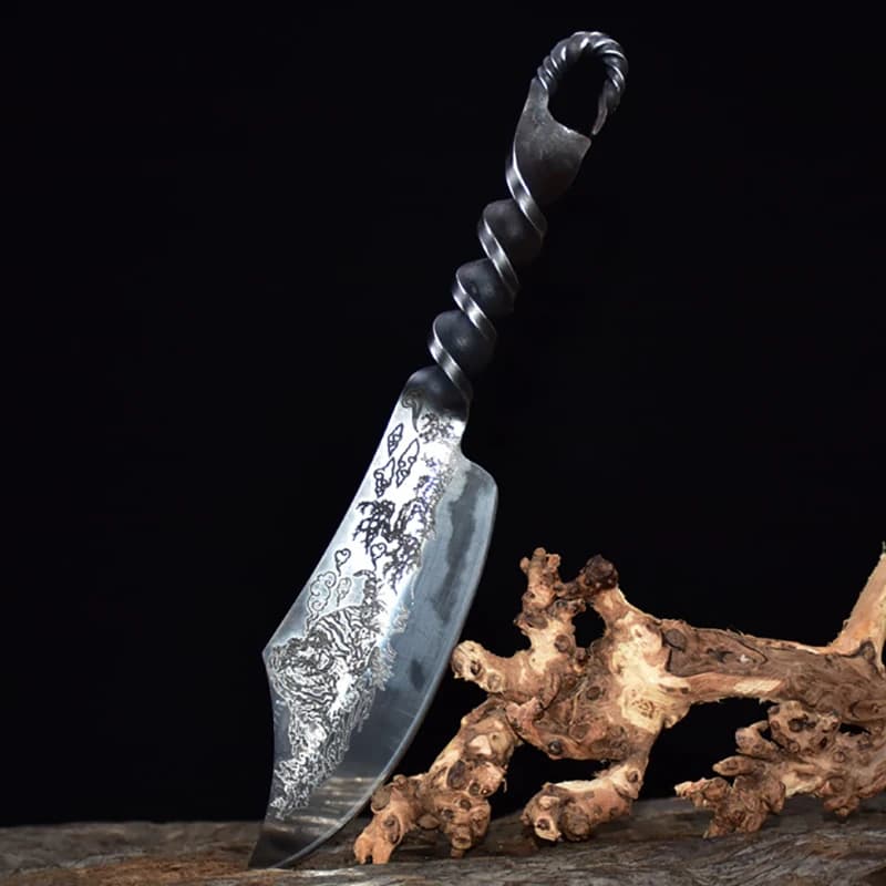 Coltello multiuso da 5.5 pollici coltello affilato per disossare mannaia per affettare Barbecue Viking Longquan coltello da cucina forgiato a mano 7 cr17mov manico in acciaio