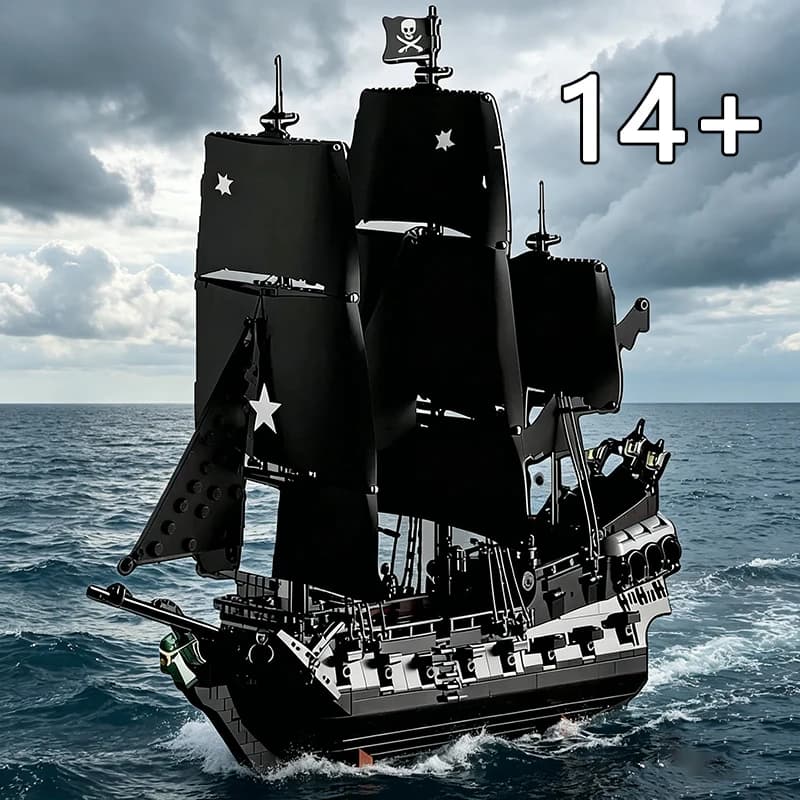 Nuovo Set Creativo 2026: Modellino Nave Pirata 10365, Blocchi da Costruzione, Gioco di Assemblaggio per Bambini e Adulti, Regalo di Natale