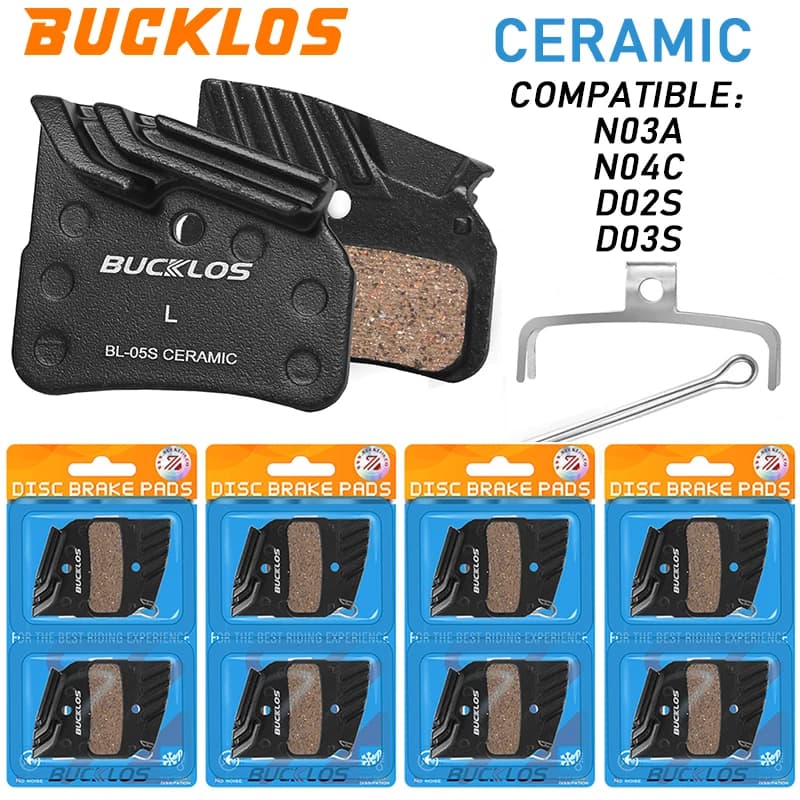 BUCKLOS Pastiglie freno idrauliche per bici per N03A N04C N02S N03S Pastiglie freno per bicicletta in ceramica Dissipazione del calore Pad per mountain bike da strada