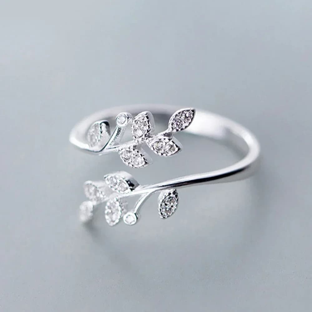 FSUNION 2025 Anello regolabile con piume di colore argento semplice di nuova moda Gioielli squisiti per le donne Regali di fidanzamento di nozze