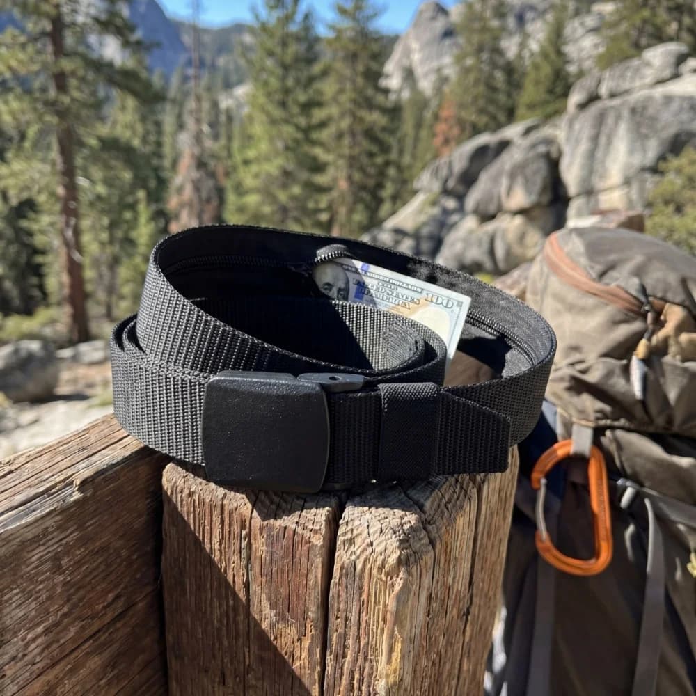 A Travel Cash Anti-Theft Belt for Men, Available in With A Secret Money Pocket, Men Belt Outdoor Sports Belt YD392LAL-HEISE
