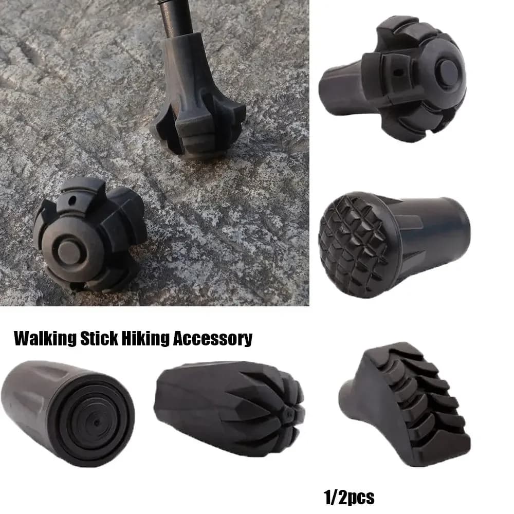 1PC new black Nordic walking sticks Trek Pole telescopic Alpenstock die walking stick accessories for hiking
