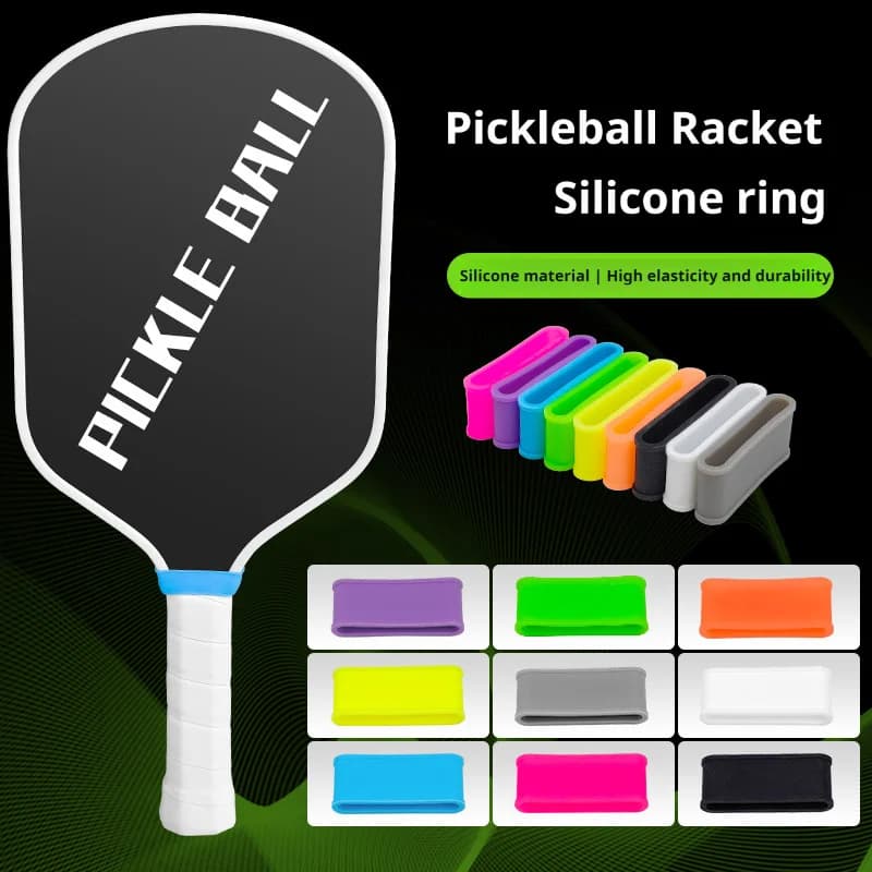 Set di Anelli in Silicone per Manico Racchetta da Pickleball, Copertura Protettiva Antiscivolo e Assorbente per Racchette da Pickleball