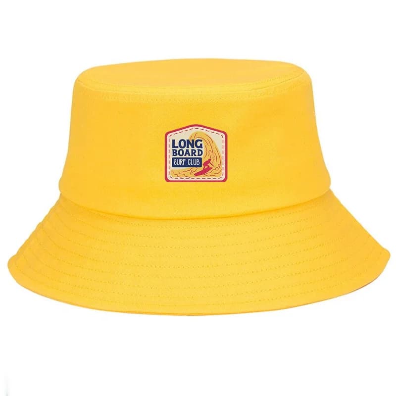 Customize Cotton Bucket Hat for Men Women Surfing Style Sun Protection Wide Brim Beach Hat Breathable Cap Outdoor Sports Fashion