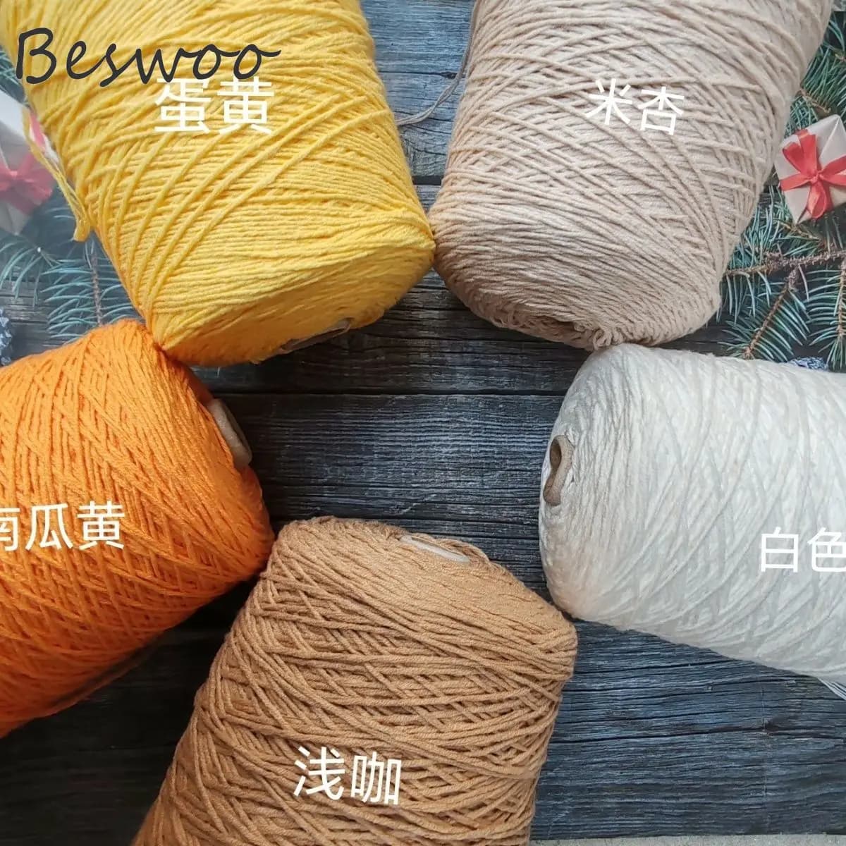 Filato Pettinato 5 Fili in Cotone Latte 500g/pz per Abiti, Borse, Cappelli, Uncinetto, Bambole, Spessore Medio, Anti-Pilling