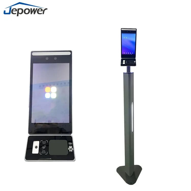 Dispositivo POS palmare Jepower per pagamenti e ordinazioni rapide, sistema Android con lettore di carte NFC per software.