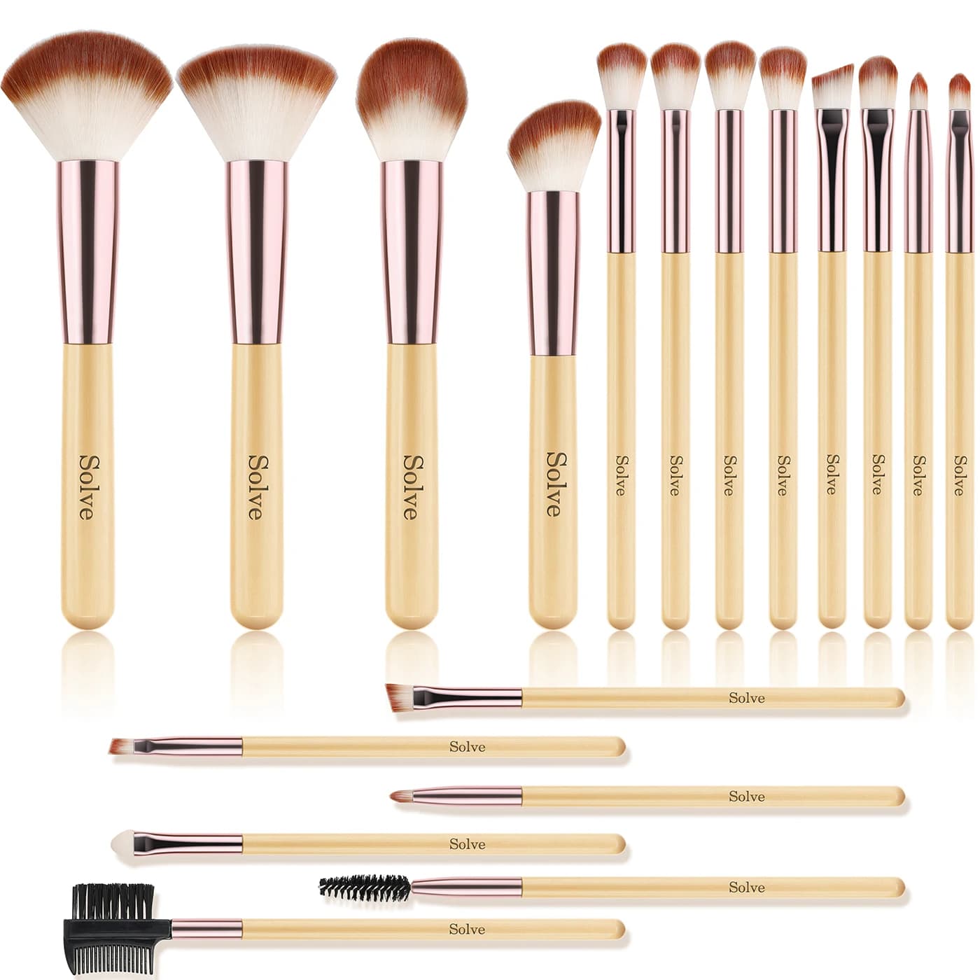 14-18Pcs Premium Synthetic Makeup Brushes Set Foundation Powder Concealer Eye Shadow Brushes for Beginners