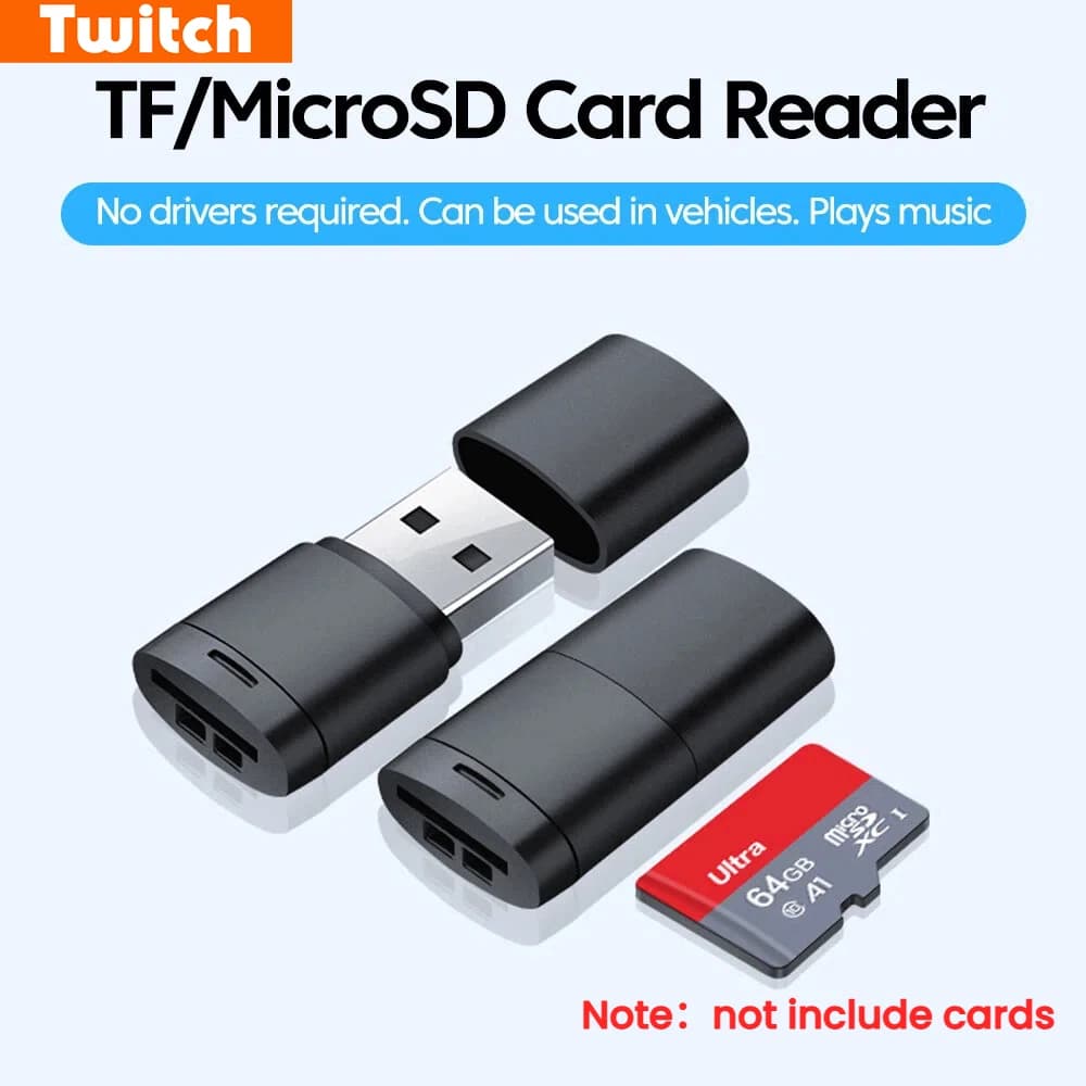 Lettore di Schede Mini TF USB 2.0, Adattatore per Schede di Memoria TF, Trasferimento Dati Veloce per Telefoni, Laptop, Computer, Lettore di Schede per Auto