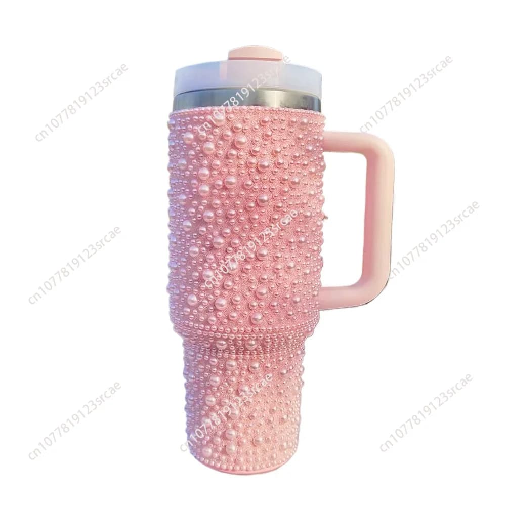 Adatto per tazza thermos Aismstar nuova perla diamante bicchiere in acciaio inossidabile 304 tazza per auto con isolamento sottovuoto a doppia parete